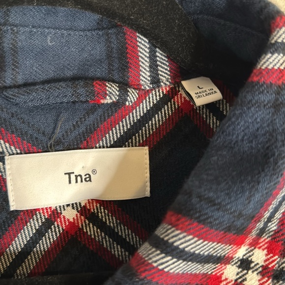 TNA Plaid Button Down Shirt Size Large Cabincore - Picture 2 of 5